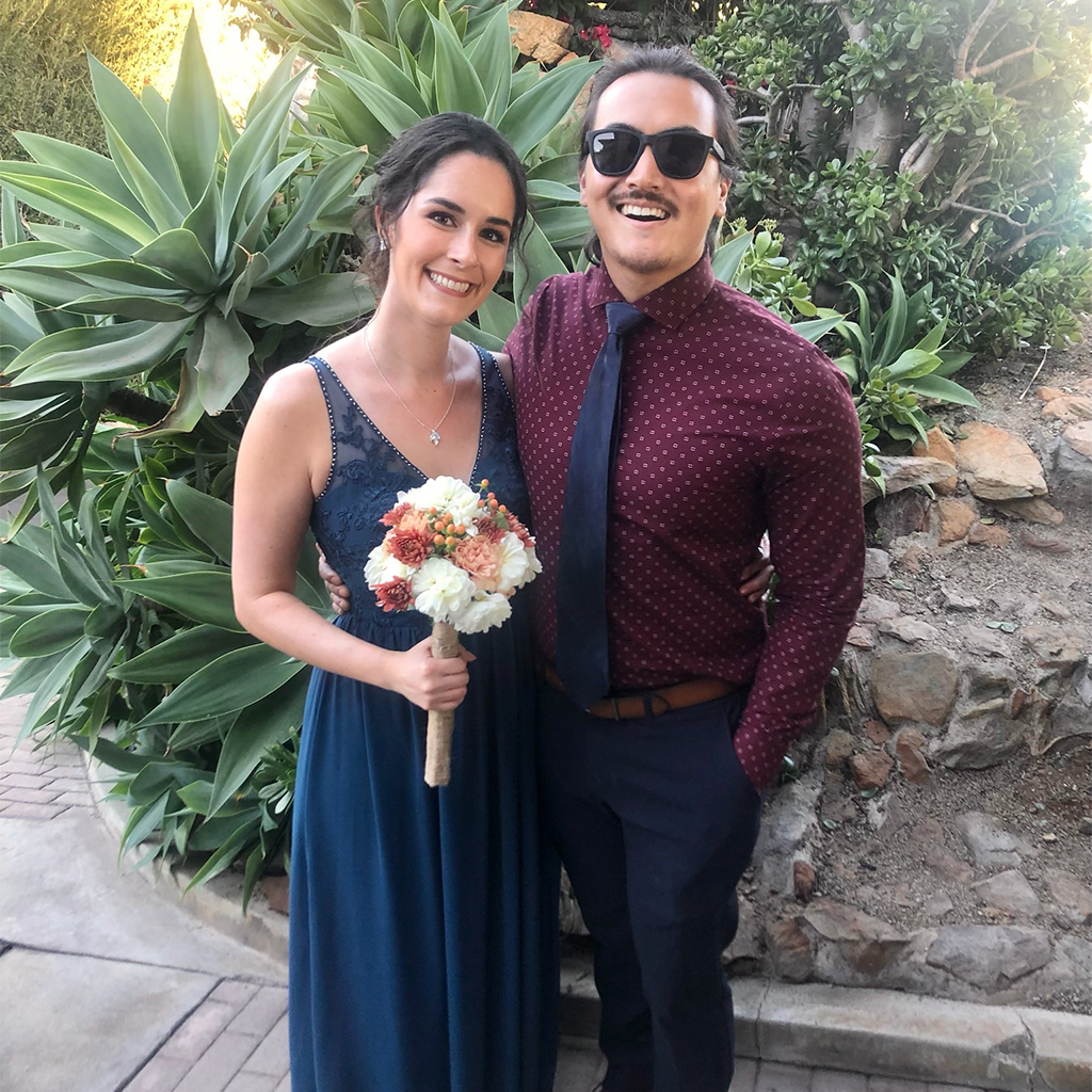 Clay and Alexa attedning Allie's wedding